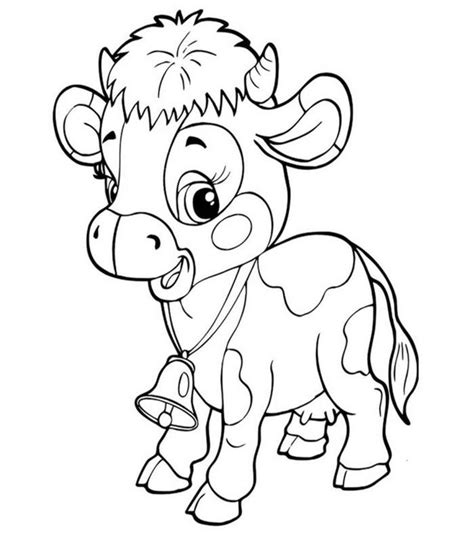 Baby Cow Coloring Pages In 2020 Cow Coloring Pages Farm Animal Coloring Pages Zoo Animal