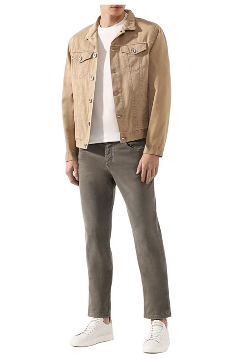 Мужская бежевая джинсовая куртка BRUNELLO CUCINELLI — купить в интернет ...