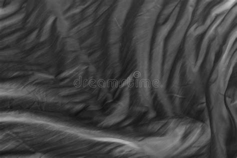 Black Wrinkled Fabric With Visible Details Stock Image Image Of