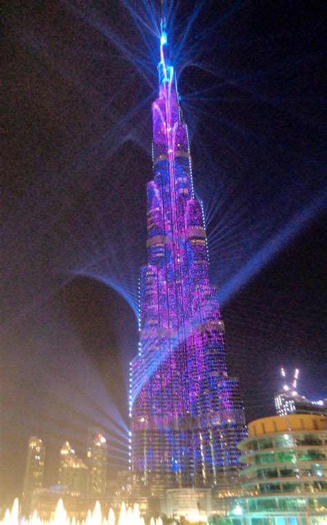 Dubais Laser And Light Show At The Burj Khalifa Sheikh Mohammed Bin