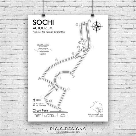 Sochi Autodrom F1 Racing F1 Print F1 Poster F1 Wall Art F1