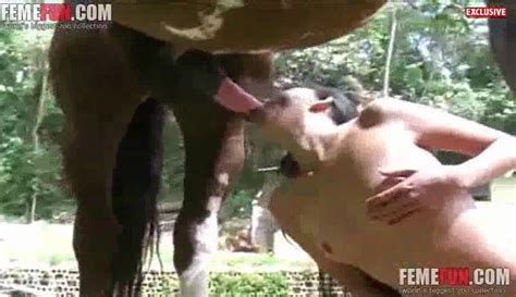 Horse Cums In Pussy After Pounding Woman In Crazy