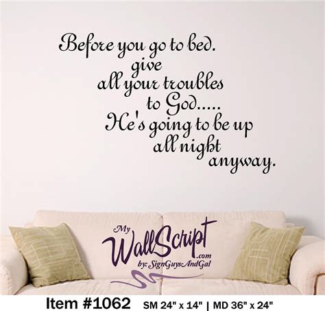 Headboard Wall Decal Bible Verse Wall Art Before You Go To Bed
