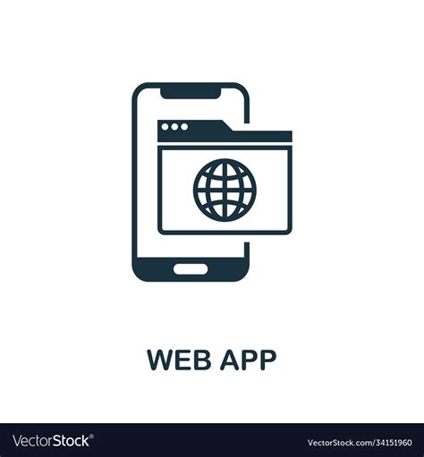 Web App Icon Simple Element From App Development Vector Image