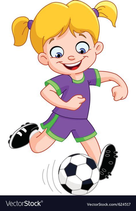 Soccer Girl Vector Image On In 2020 Sportok Osztályterem Óvoda