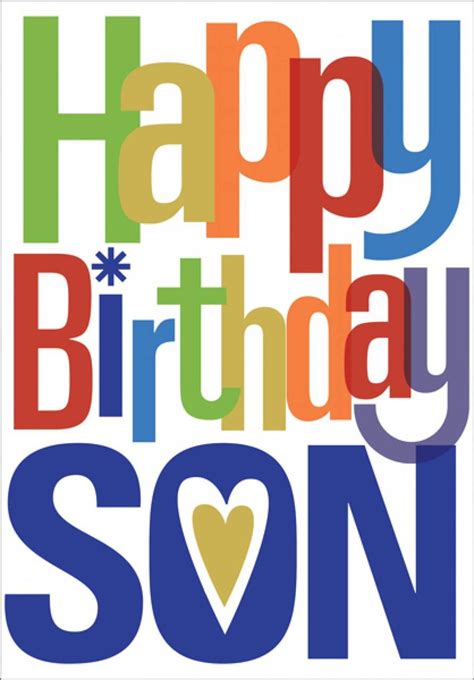 Free Printable Son Birthday Cards Printable World Holiday