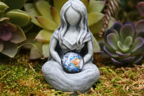 Goddess Statue Earth Goddess Gaia Statue Unique Mini Mother Earth