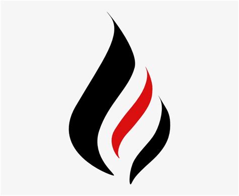 Black And Red Flame Clip Art At Clker Flame Symbol Free Transparent