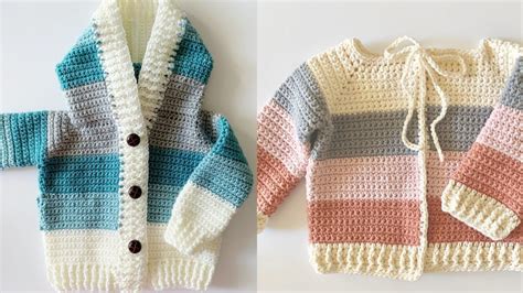 Crochet Four Color Baby Sweater Youtube Crochet Baby Clothes