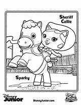Sheriff Callie Wild West Coloring Colouring Cowgirl Disney Sherif Printable Sheets Costume Birthday Horse Books Sherrif Potty Training Activities sketch template