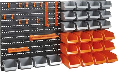44 Piece Wall Mounted Pegboard Bins And Accesories Brewery Storage