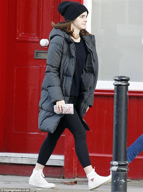 Emma Watson Goes Make Up Free As She Pops Out For Groceries In Thick