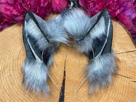 Cosplay Ears Realistic Wolf Ears Cosplay Grey T Petplay Etsy
