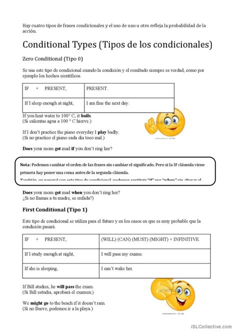 Conditionals Explained In Spanish English Esl Worksheets Pdf And Doc