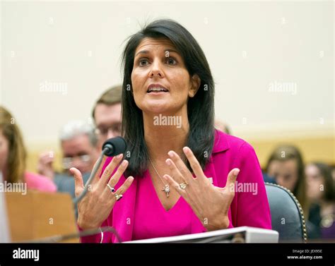 united states ambassador to the united nations nikki haley gives testimony before the us house