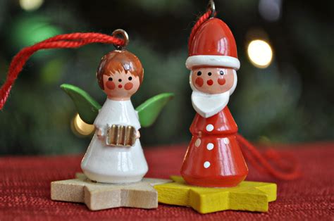 Angel And Santa German Christmas Ornaments Christmas Ornaments Wood