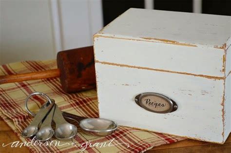 Painting A Recipe Box To Give As A T Vintage Recipe Box Custom