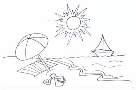 Cómo Dibujar Una Playa 】 Paso A Paso Muy Fácil 2023 Dibuja Fácil