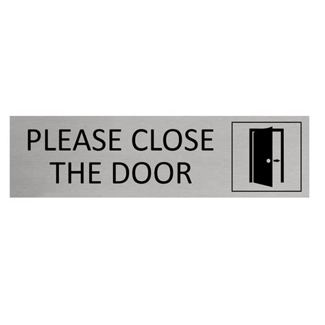 Thousands Of Products 200 X 50mm Aluminium Please Close The Door Sign