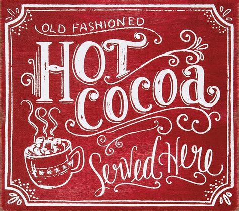 Christmas Decor Box Sign Hot Cocoa Served Here Holiday Party And T Giving Ideas