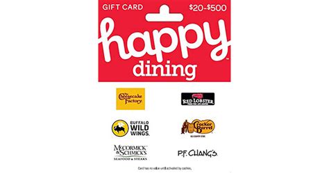 This saves us 20% bringing our total down to $40.00! $50 Happy Dining Gift Card: $39.50