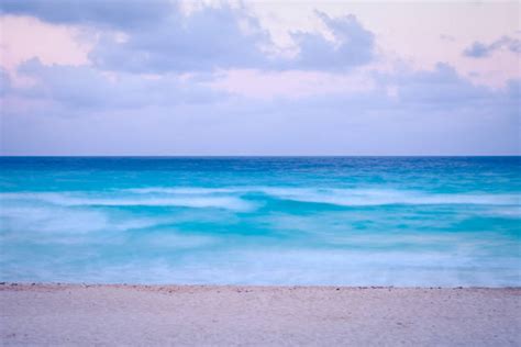 90 Beach Dramatic Sunset Landscape Panorama Cancun Caribbean Tropical