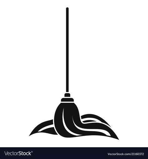 Mop Icon Simple Style Royalty Free Vector Image