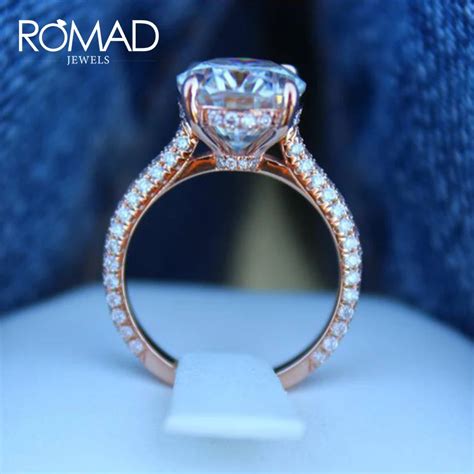 Romad Imitation Wedding Huge Crystal Ring Engagement Zircon Luxury