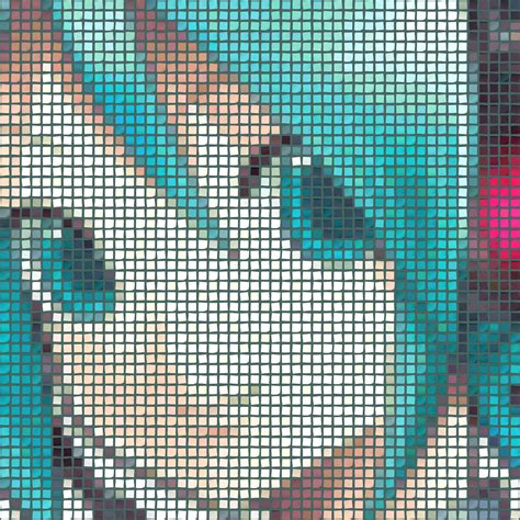 Hatsune Miku From Postits Anime Pixel Art Pixel Art