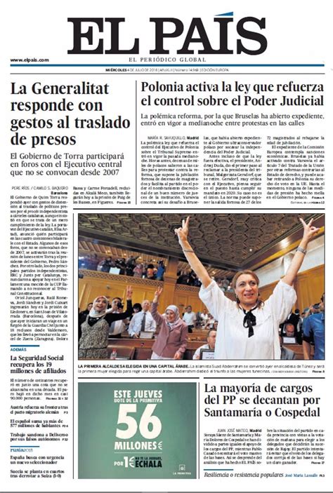 I➨ últimas noticias del mundo, breaking news, videos y fotos sobre el mundo. Las portadas de los periódicos de hoy, miércoles 4 de julio de 2018