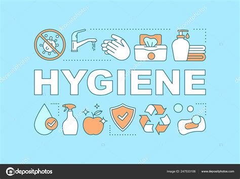 Hygiene Word Concepts Banner Hygienic Cleaning Procedures Washing Hands