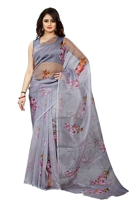 Party Wear Printed Sarees Below 500 With Blouse Piece 55 M Separate Blouse Piece At Rs 498