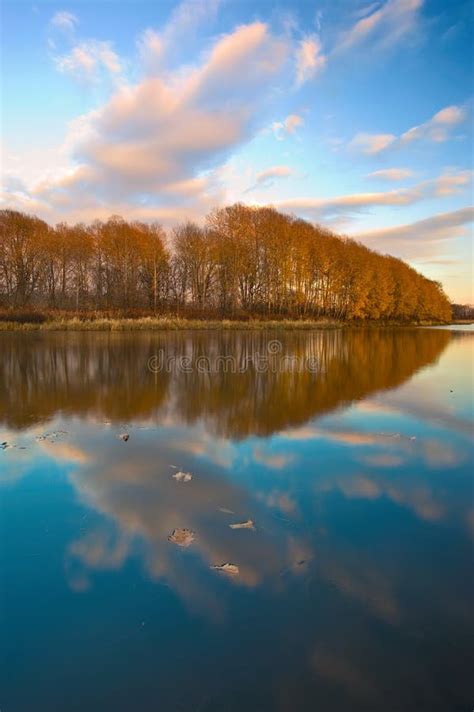Morning On The Autumn Lake Stock Image Image Of Pond Blue 38854329