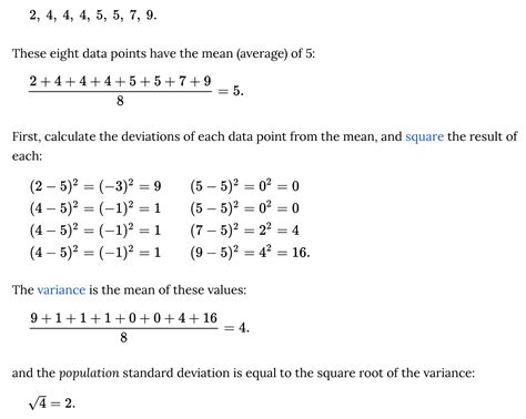 For example, in physical sciences, a lower standard deviation for the same measurement implies higher precision for the experiment. Standard Deviation Calculator Formula with Example ...