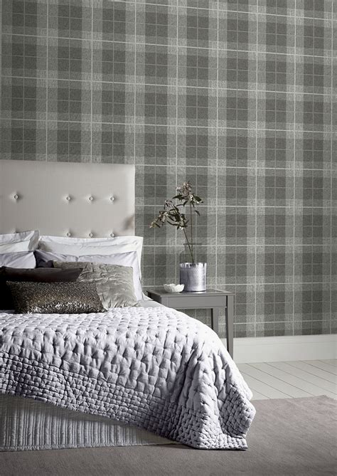 Country Tartan Charcoal Wallpaper Arthouse Usa Inc