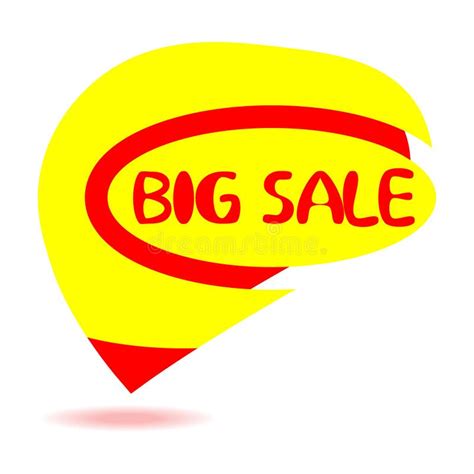 Big Yellow Sale Banner Bright Background Discount Offer Price Tag