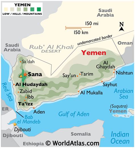 Yemen Map Geography Of Yemen Map Of Yemen