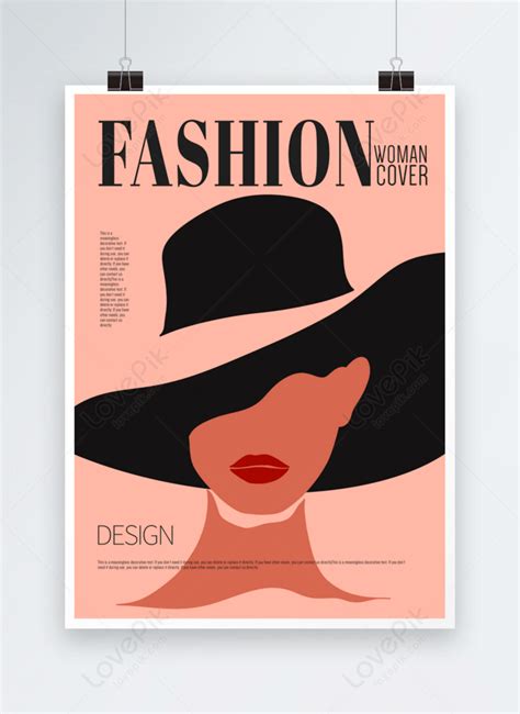 Abstract Poster Of Fashion Magazine Cover Template Imagepicture Free