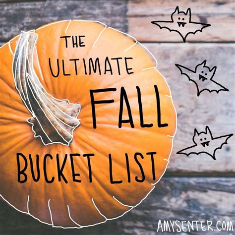 The Ultimate Fall Bucket List Printable Amy Senter Fall Bucket List