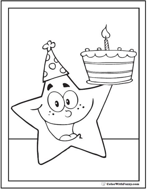 Let's greet him with a happy birthday. 55+ Birthday Coloring Pages: Customizable PDF