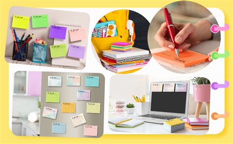 Amazon Com Pieces To Do List Sticky Notes Assorted Colors Lined