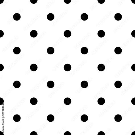 Polka Dot Bold Vector Seamless Pattern Simple Dotted Tile Background