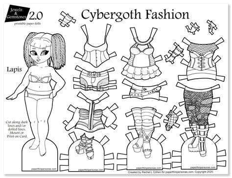 Lapis A Cybergoth Paper Doll And Her Clothing Laptrinhx News