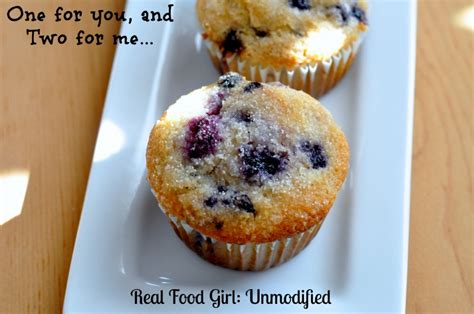 Real Food Double Blueberry Muffins Real Food Girl