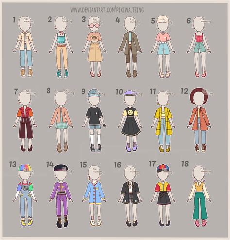 1818 Open Outfit Adoptable Set By Pixiwaltzing On Deviantart