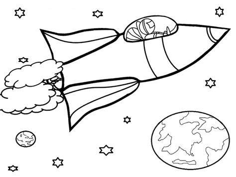 Rocket Coloring Pages Spacecraft Gallery For Kids