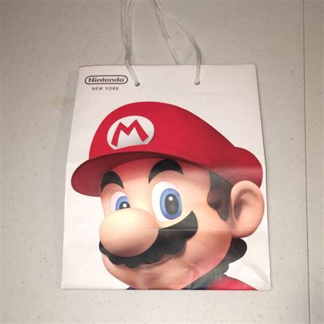Nintendo New York Collectible Mario Shopping Bag Whitered Ebay