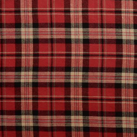Wholesale Flannel Yarn Dyed Plaid Fabric Wayne Red 110 Yard Roll