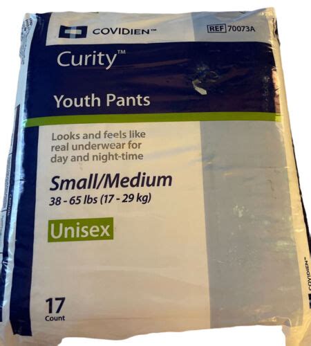 Curity Youth Pants Small Medium Heavy Absorbency Pull On 70073a Unisex