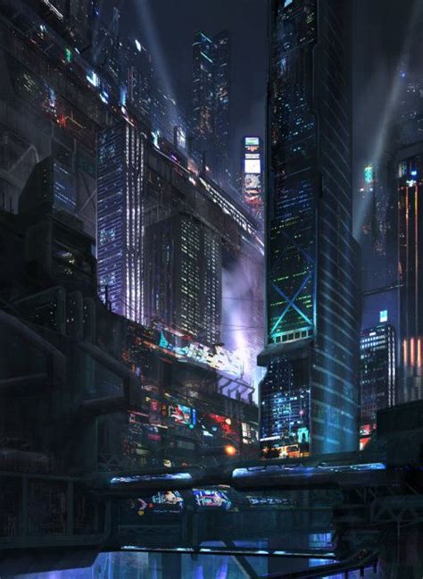 Fragments Of A Hologram Dystopia Cyberpunk City Futuristic City Sci